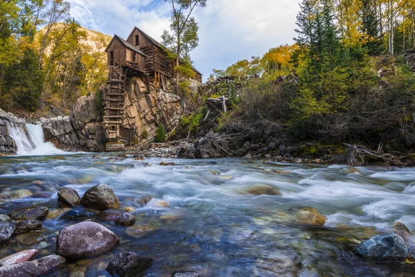 Herfst in Crystal molen Colorado landschap — Stockfoto