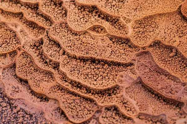 Layers of limestone travertine near the Crystal Geyser Utah Clos — Stock Photo, Image