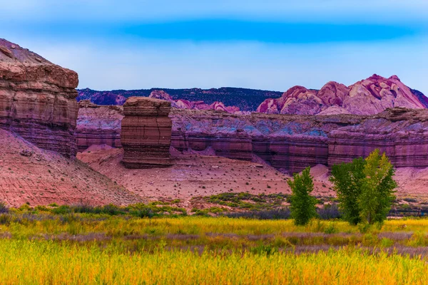 Kanyon Utah sonbahar manzara sonbahar ağaçlarda — Stok fotoğraf