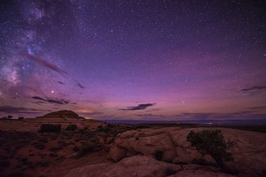 Samanyolu Canyon Lake Powell Utah yakınındaki üzerinde