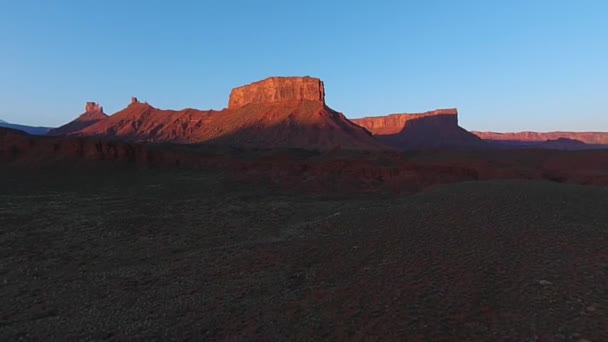 Utah manzara gündoğumu vadi üzerinde — Stok video