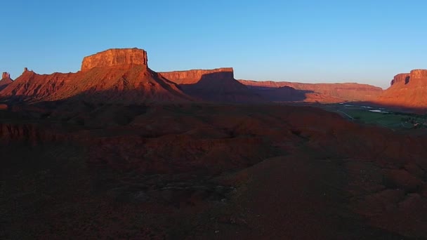 Utah paisagem nascer do sol sobre o vale — Vídeo de Stock