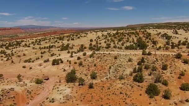 Utah Desert Paisagem Enrolamento Estradas Pedras gigantes — Vídeo de Stock