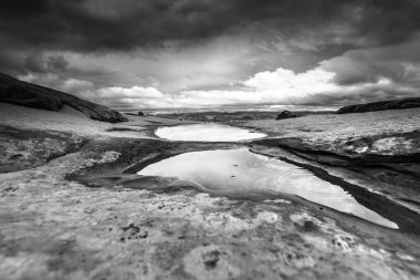 fırtınalı gökyüzü su birikintileri su sonra utah yatay yağmur 