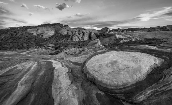 Fire Wave Black and White Rock Patterns — Stock Photo, Image