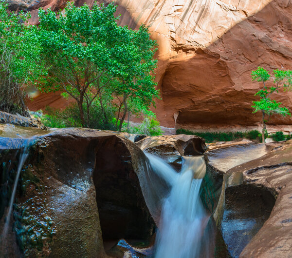 Красивый каскад в бухте Койот крупным планом
