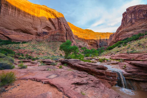 USA, Utah, Escalante Wilderness. Cascada en Coyote Gulch — Foto de Stock