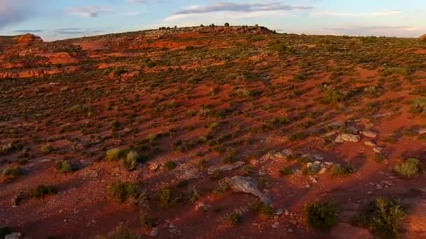 Utah krajina při západu slunce antény — Stock video