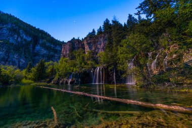 Hanging Lake at night clipart