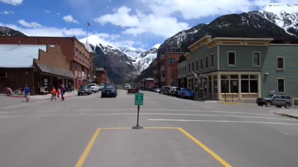 De stad van Telluride San Miguel County (Colorado) — Stockvideo