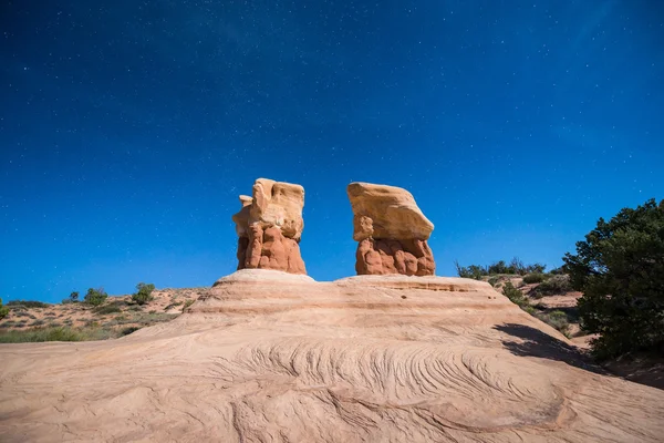 Jardín de los demonios Escalante por la noche — Foto de Stock