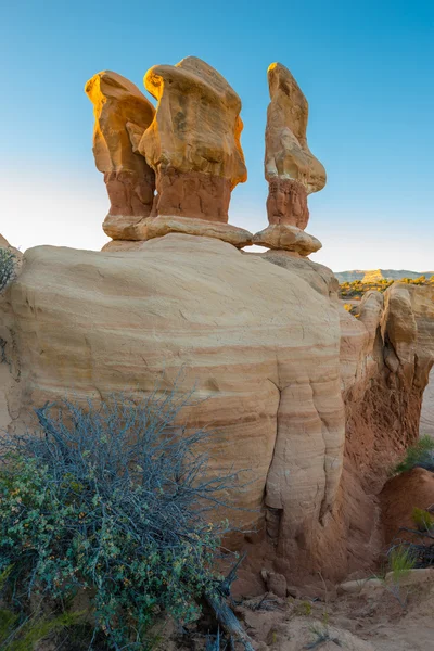 Hoodoos Devils Garden Escalante at Sunrise — Stock Photo, Image