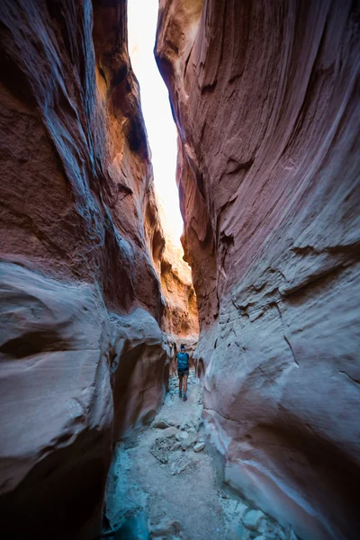 Escursionismo Peekaboo Slot Canyon Fotografia Stock