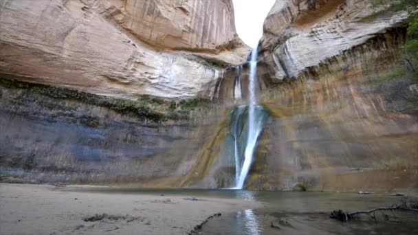 Calf Creek Falls Tripod Steady Raw — Stock Video