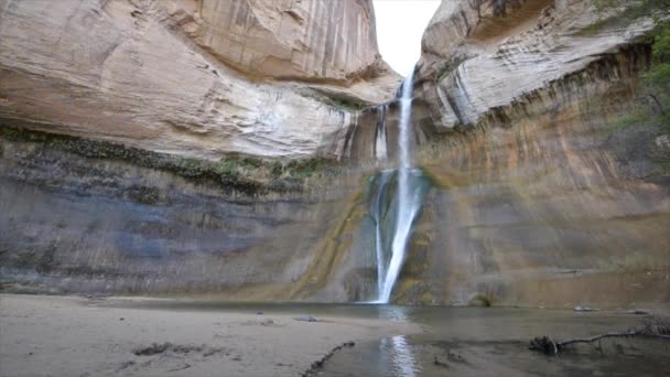 Calf Creek Falls Utah Wide Angle Steady — Stock Video