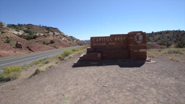 Capitol Reef National Park Entrance — Stock Video