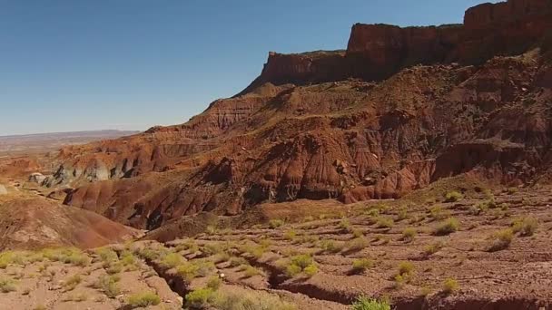 Väg 276 södra Utah lera kullar — Stockvideo