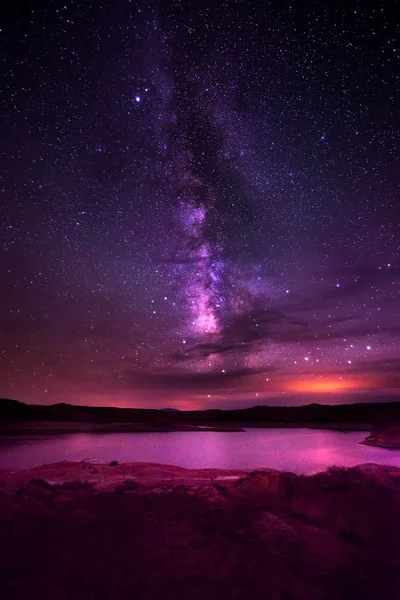 Vía Láctea Lake Powell Utah — Foto de Stock