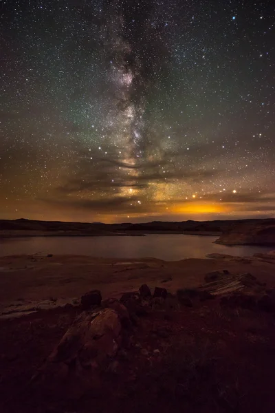 Voie lactée Lac Powell Utah — Photo