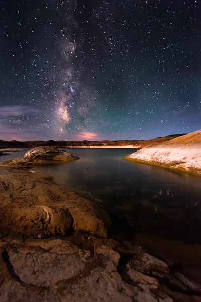 Milky Way Lake Powell Utah — Stock Fotó