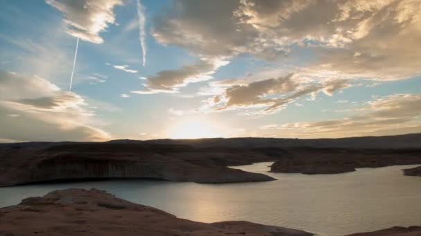 ทะเลสาบ Powell Sunset Time-lapse — วีดีโอสต็อก