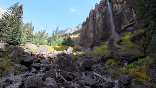 Bridal Veil Falls Telluride Colorado Estados Unidos — Vídeo de stock