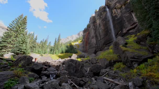 Brautschleier fällt telluride colorado usa — Stockvideo