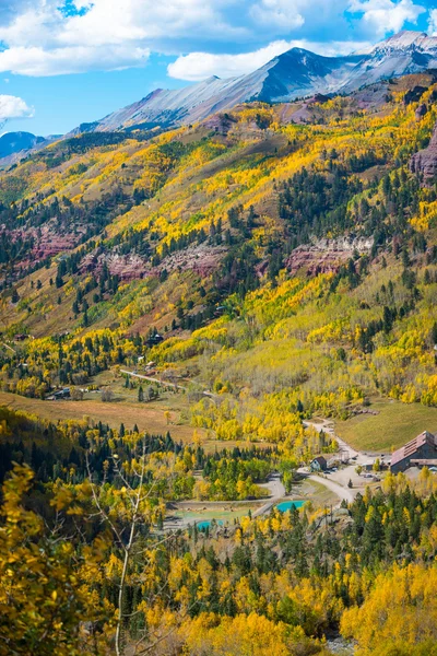 黒い熊峠テルライド コロラド州秋の色秋の風景 — ストック写真