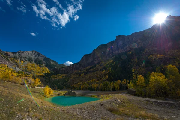 Turkosa pooler nära Pandora Mine — Stockfoto