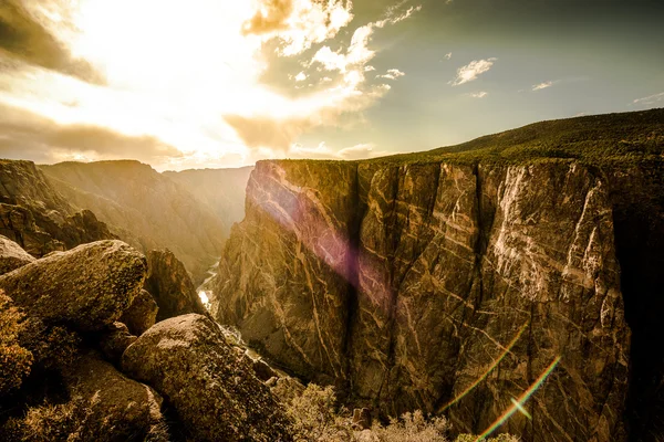 Zwarte Canyon van het Gunnison National Park — Stockfoto