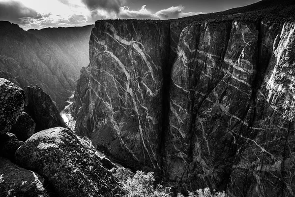 Svarta kanjonen i Gunnisons nationalpark — Stockfoto
