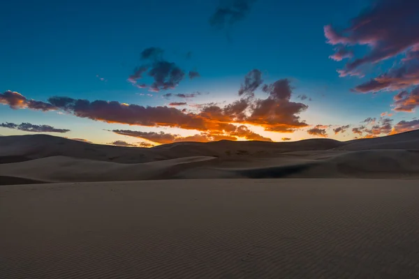 Great Sand Dunes after sunset Colorado — Stock Photo, Image