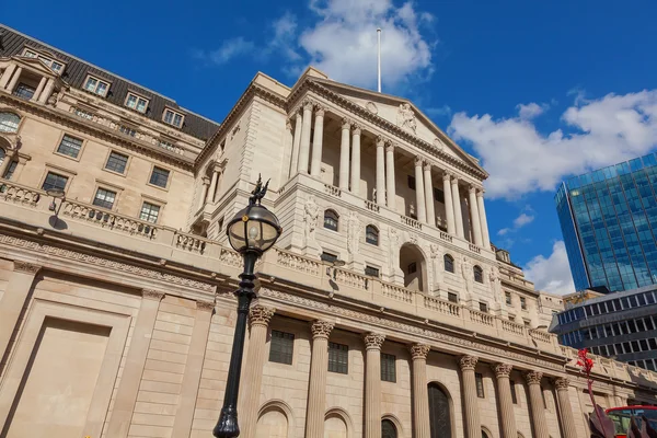 London Bank of England i Threadneedle Street. — Stockfoto