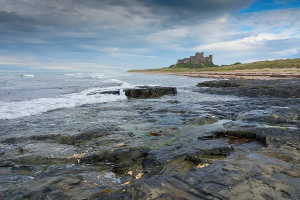 Bamburgh Castle from a distance England — Stock Photo, Image