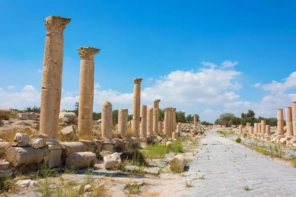 Starożytne ruiny w Umm Qais w Jordan — Zdjęcie stockowe