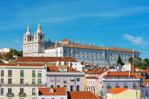 Widok na klasztor Saint Lizbony Vicente de Fora, Portugalia — Zdjęcie stockowe