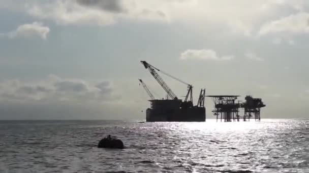 Offshore olja och Gas — Stockvideo