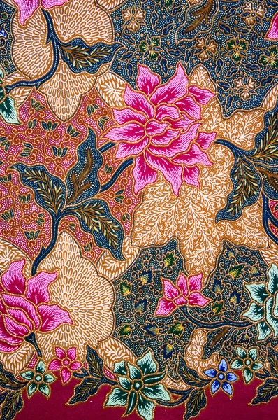 The beautiful of art Malaysian and Indonesian Batik Pattern — Stock Photo, Image