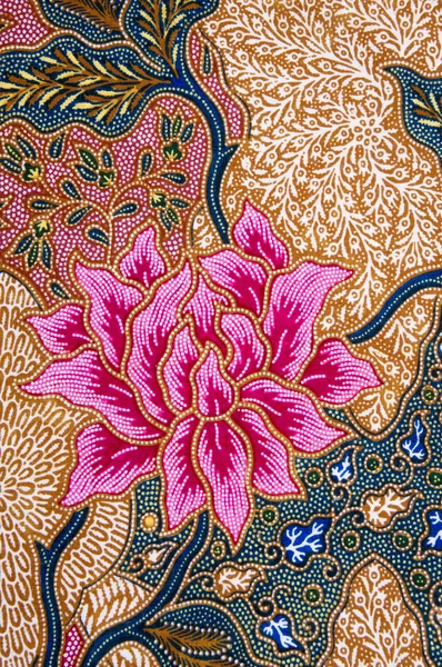 Het mooie van kunst Maleisische en Indonesische Batik patroon — Stockfoto