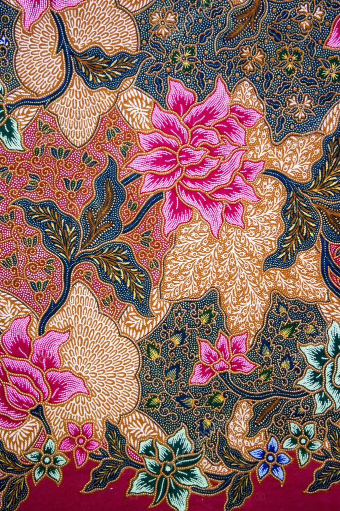The beautiful of art Malaysian and Indonesian Batik Pattern Stock