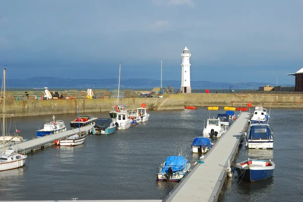Newhaven Harbour op het estuarium van de Forth Stockafbeelding
