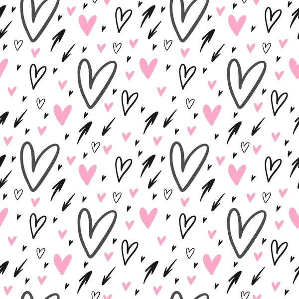 Fondo Lindo Final Más Reciente Con Corazones Flechas Ilustración Vector — Archivo Imágenes Vectoriales