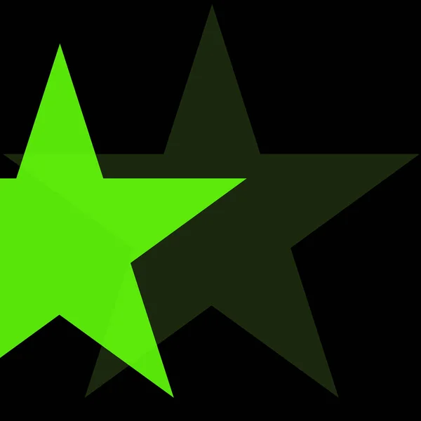 Зелена Зірка Гострого Дизайну Чорному Фоні — стоковий вектор