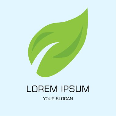 Yeşil yaprak vektör logosu, vektör logosu markalar, şirketler ve daha fazlası için kullanılabilir