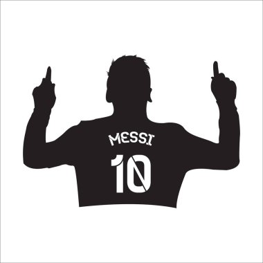Lionel Messi vektör silueti, illüstrasyon dergi, haber, ağ, koleksiyon ve daha fazlası için kullanılabilir