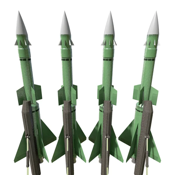 3d sam missiles battery set — Stock Photo, Image