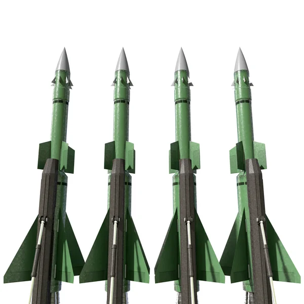 3d sam misiles conjunto de baterías —  Fotos de Stock