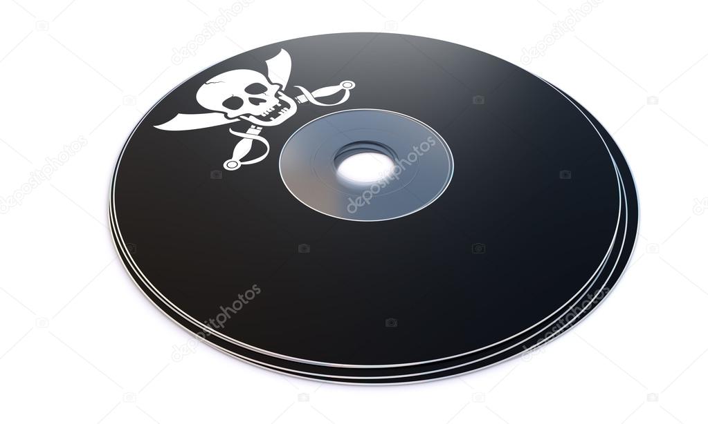 cd with pirated software concept