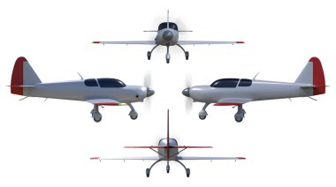 Genel Havacılık Uçak render