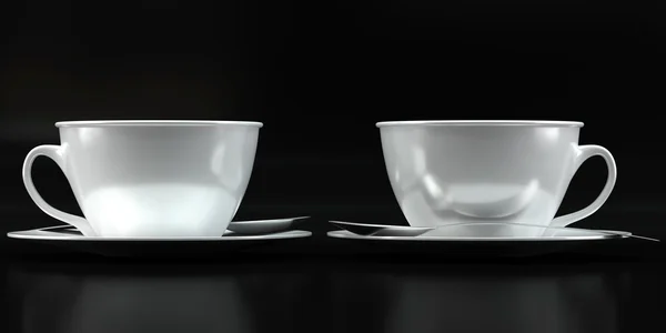 Cup mockups on black background — Stock Photo, Image